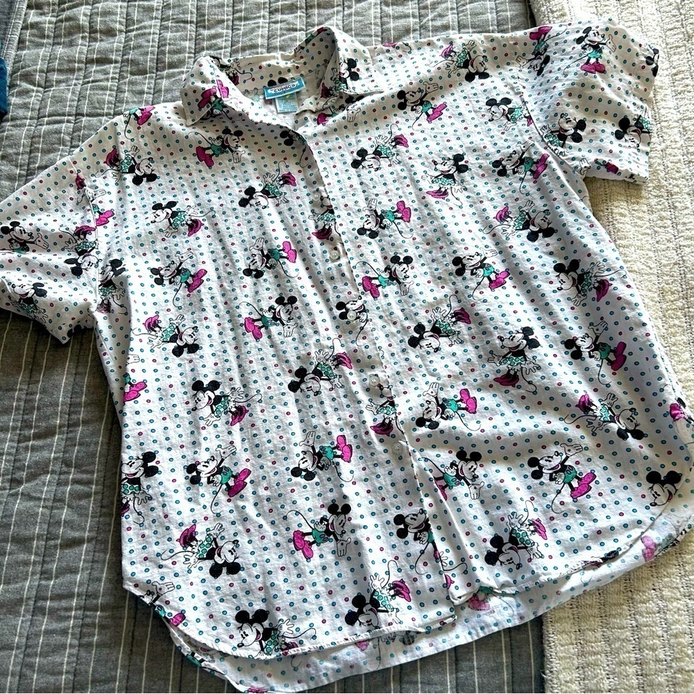 Vintage Sunday Comics Mickey Mouse Shirt S